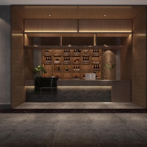 新中式中餐厅收银台3D模型下载